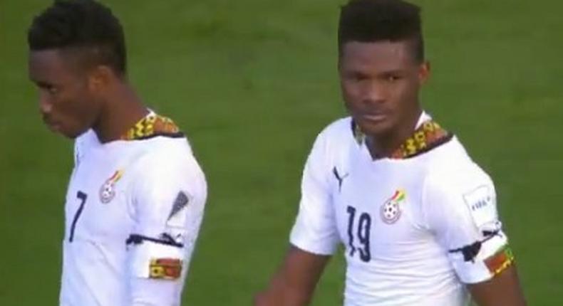 Ghana players wear black armbands on Friday