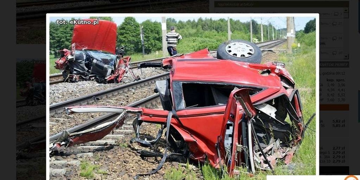 wypadek na przejeździe