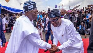 President Bola Tinubu and FCT Minister, Nyesom Wike. [Ripples]