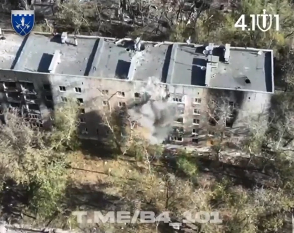 Ukrajinsko uništavanje zgrada u Torecku primećeno u oktobru