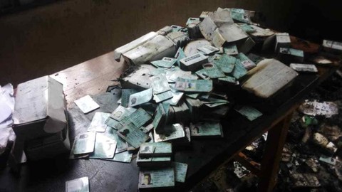 Fire engulfs INEC office in Abia destroying over 10,000 thousand PVCs