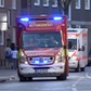 An ambulance arrive near a place where a vehicle drove into a group of people killing several and injured many in Muenster