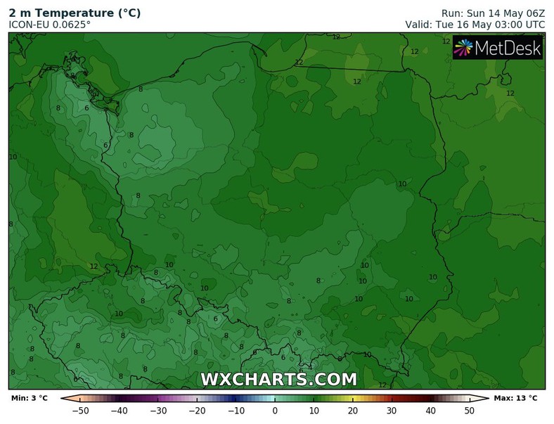 Temperatura rano będzie przeciętna