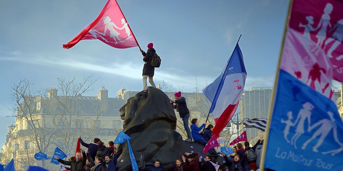 Manifestacja w Paryżu