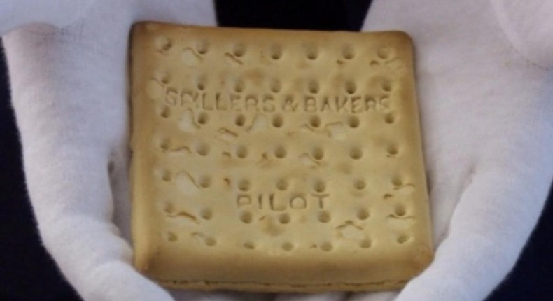 “The Spillers and Bakers ‘Pilot’ biscuit was kept as a souvenir by the Fenwick’s, the auction house writes on its site.