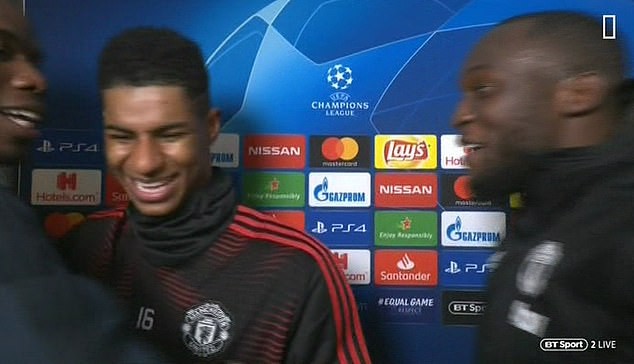 Pogba crashes interview with Rashford and Lukaku to ...