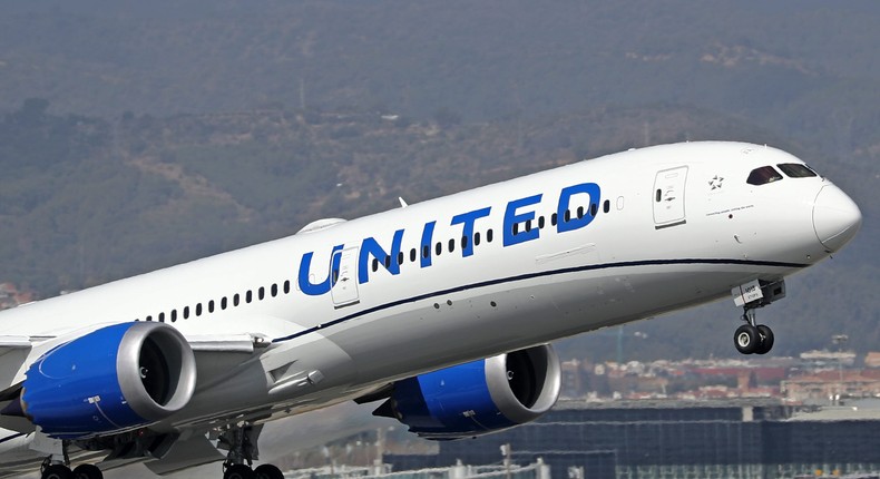 A United Airlines Boeing 787.JanValls/Urbanandsport /NurPhoto via Getty Images