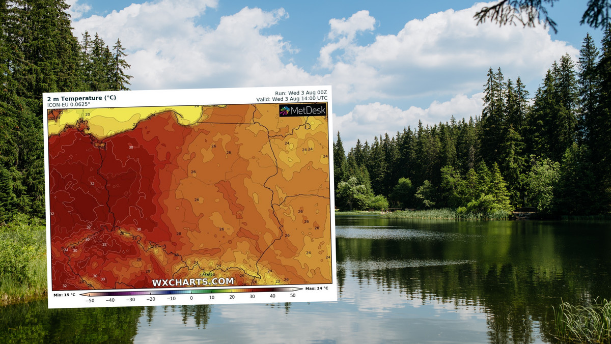 Pogoda na środę, 3 sierpnia. Polska w kleszczach upału. Będą nawet 33 st. C