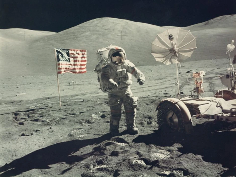 Judžin Cernan na Mesecu, decembar 1972. godine