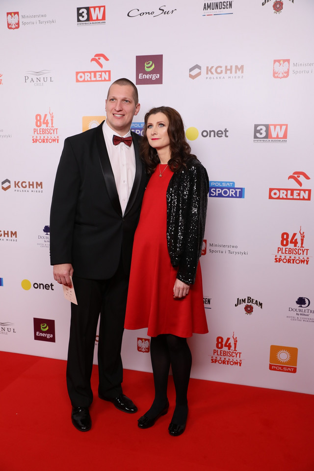  Wojciech Nowicki z żoną na Gali Mistrzów Sportu