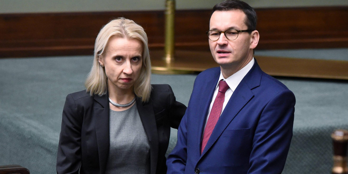 Teresa Czerwińska i Mateusz Morawiecki