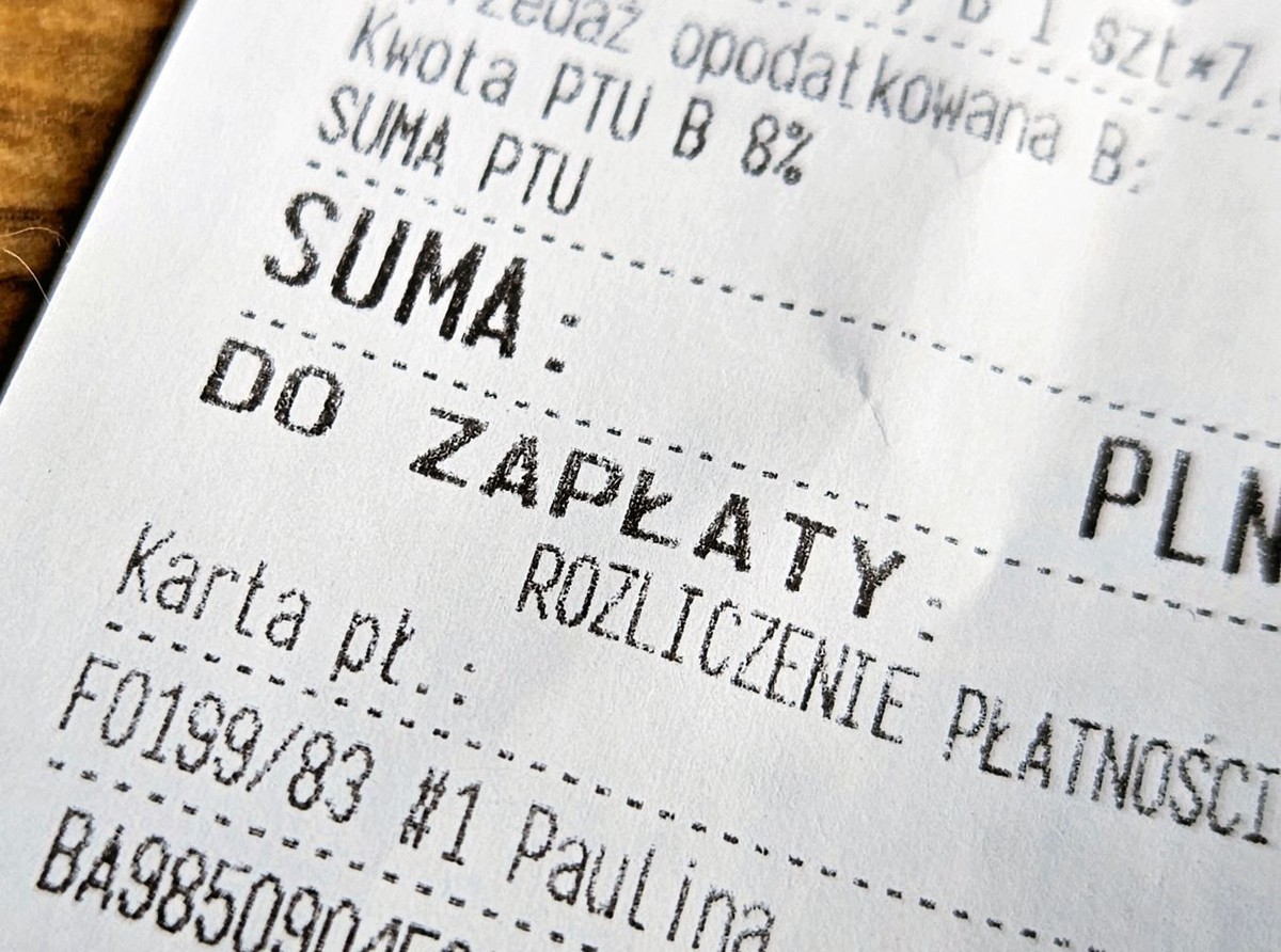 kasa fiskalna, kasa rejestrująca, paragon fiskalny, sprzedaż, VAT