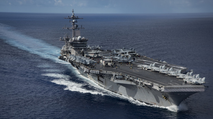 A USS Carl Vinson atommeghajtású repülőgéphordozó /Fotó: GettyImages