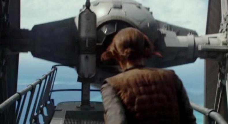 Jyn up against a TIE fighter is one shot among the promo footage of Rogue One that will likely never be released in scene form.
