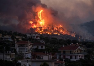 Požar u selu Galataki kod Korinta, Grčka, 22. jula