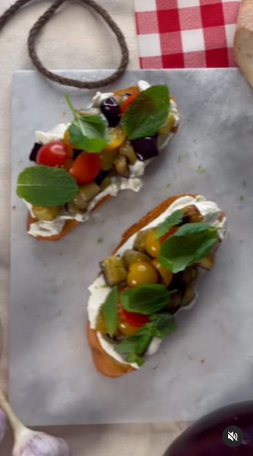 Bruschetta z bakłażanem i ricottą