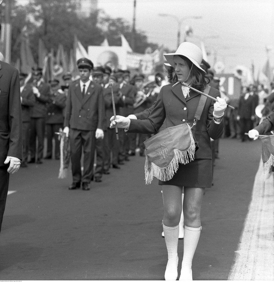 Pochód 1 Maja w Warszawie w 1973 roku