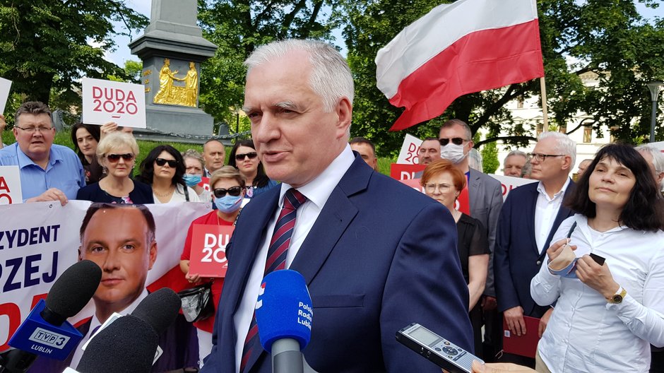 Jarosław Gowin podczas kampanii w Lublinie