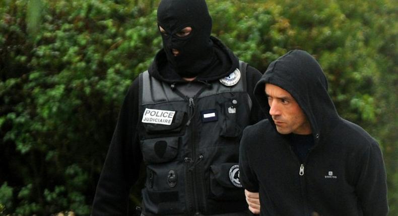 ETA leader Mikel Irastorza is arrested by French police anti-terror judiciary police on November 5, 2016