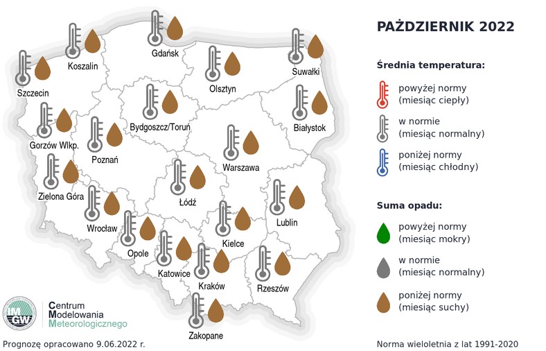 Październik zapowiada się suchym miesiącem