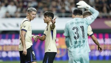 Robert Lewandowski rozpoczął strzelaninę. 10 goli w meczu Barcelony
