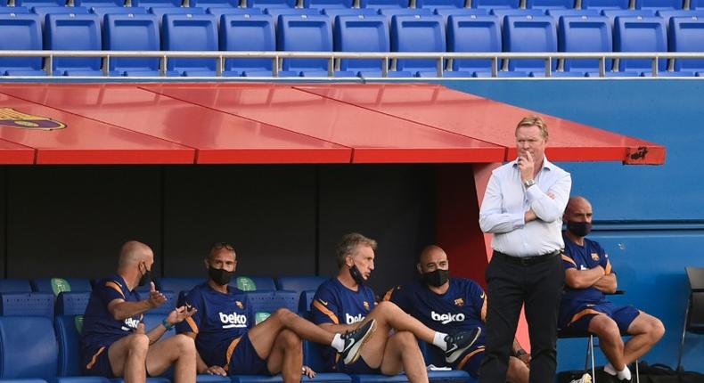 Ronald Koeman will take charge of his first competitive Barcelona game on Sunday when they play Villarreal in La Liga.