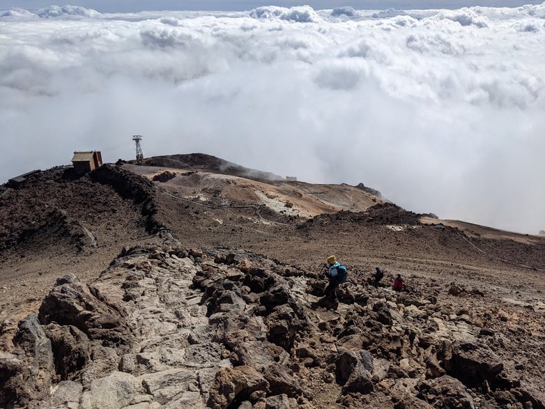 Ostatnia prosta na szczyt wulkanu Teide. Odcinek La Rambleta - El Teide. 