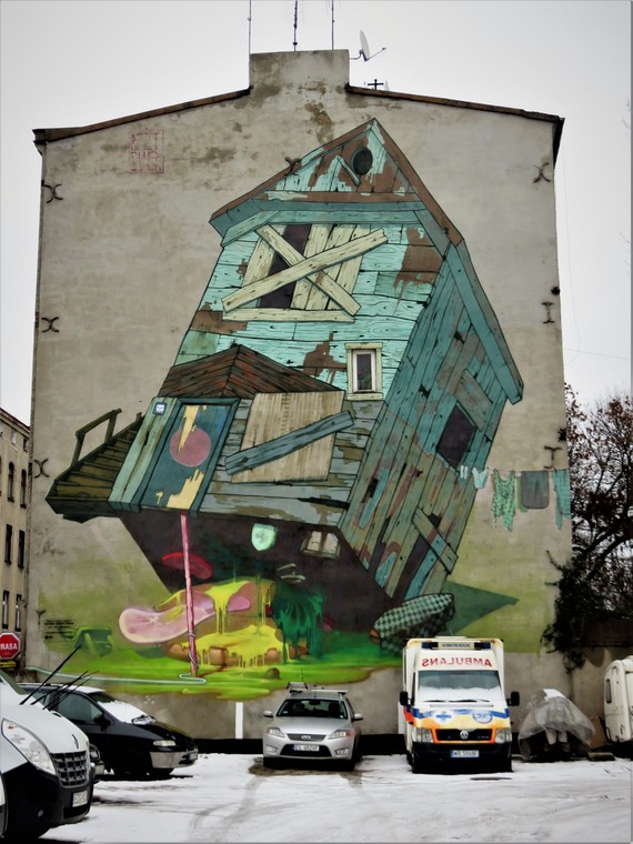 Mural w Łodzi