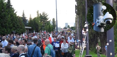 Tak pod domem Kaczyńskiego instalowano kamery. Służby nagrywają protestujących?