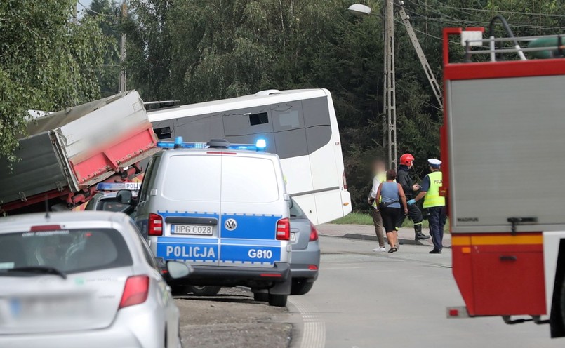 Wypadek koło Nowego Sącza