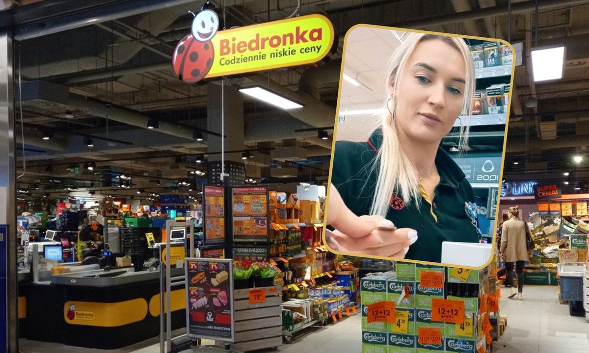 Nagranie z Biedronki hitem TikToka. Kasjerka nie kryła zakłopotania