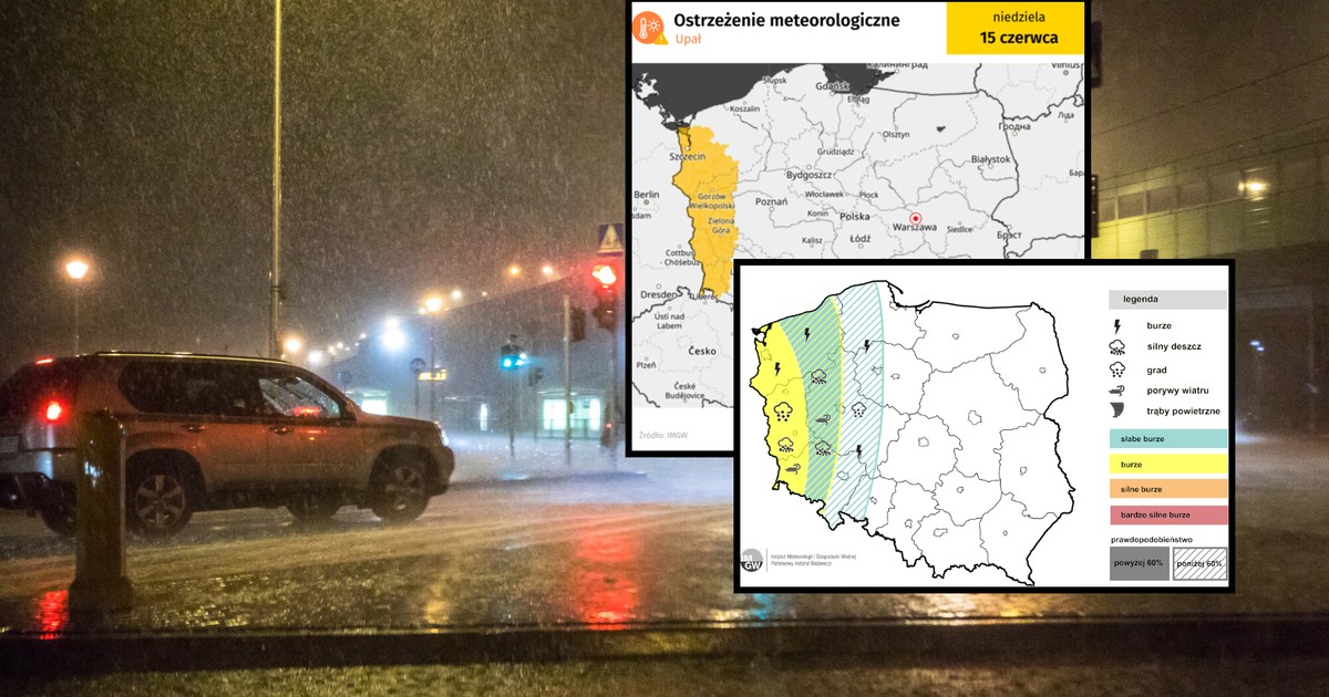 Jest podwójny alert IMGW przed niebezpieczną pogodą. Cztery województwa zagrożone
