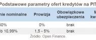 Podstawowe parametry ofert kredytów na PIT