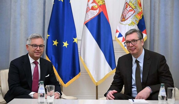 Aleksandar Vučić i evropski komesar za unutrašnje poslove i migracije Magnus Bruner