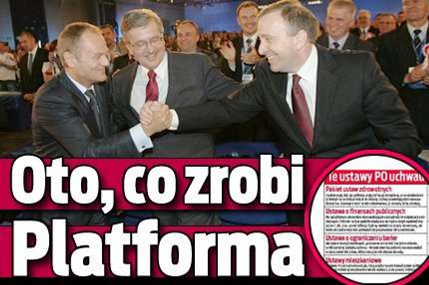 Oto, co zrobi Platforma