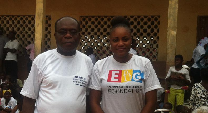 Dr. Akuamoah Boateng CEO of MAB Hospital and President of EFGG, Charity Adjei