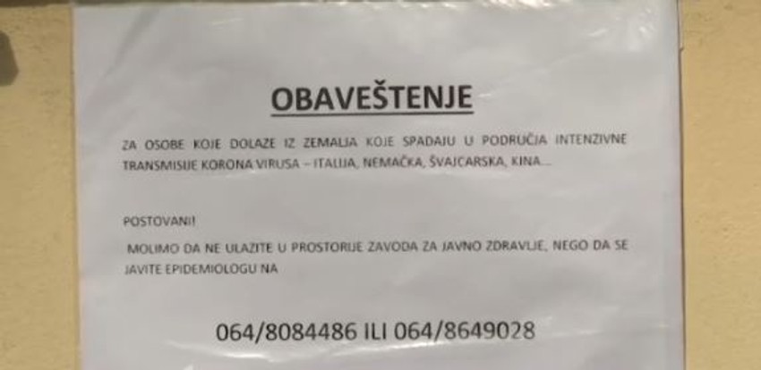 obaveštenje za povratnike iz inostranstva