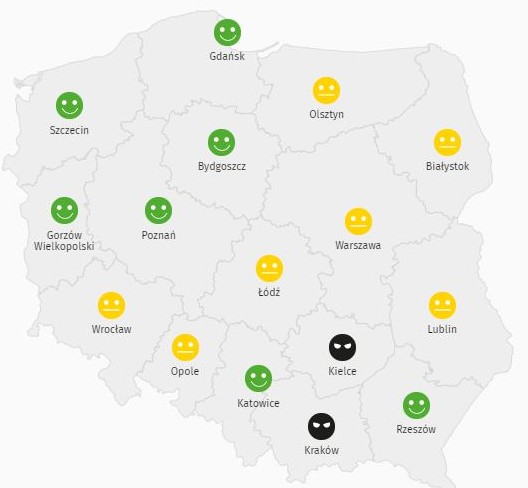 Smog w Polsce - 03.01.2020