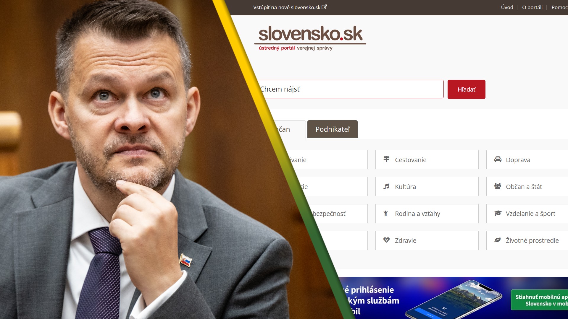 K stavu Slovensko.sk prehovorí znalec. Štát nemá plán pre prípadný kolaps