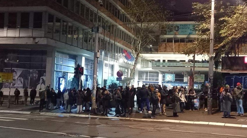 Protest ispred Rts-a