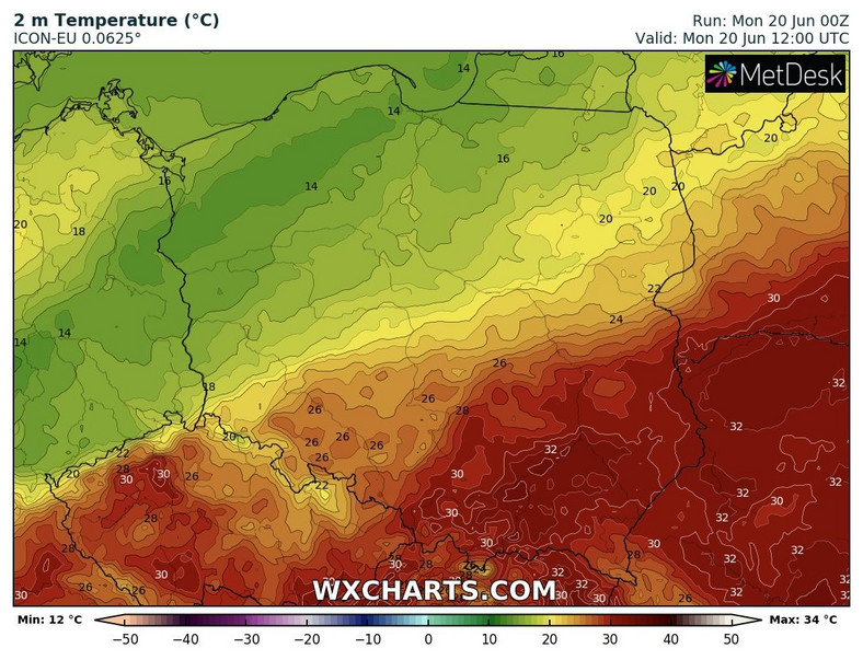Ogromna różnica temperatury nad Polską
