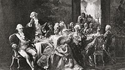 Zebranie u króla Stanisława Augusta obraz
