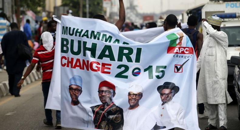 Many Nigerians celebrated Muhammadu Buhari's victory 