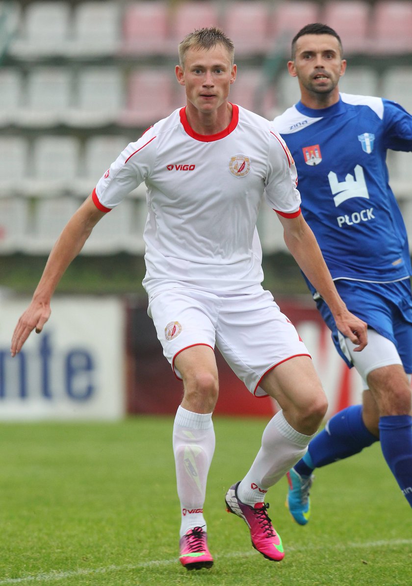 Napastnik Widzewa Eduards Visnakovs