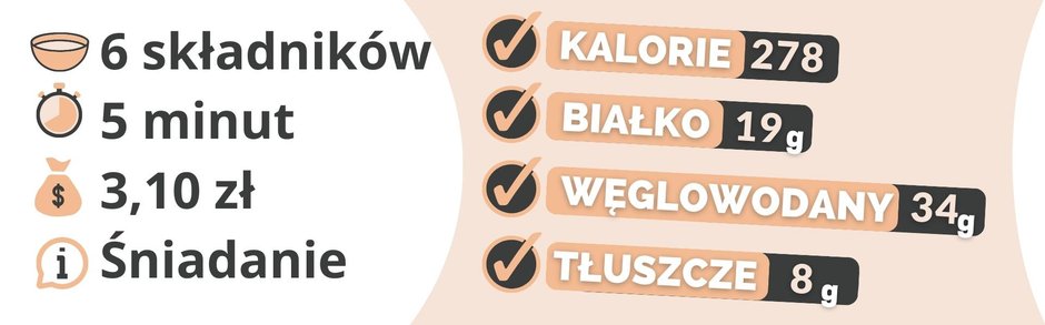 Proteinowa owsianka z bananem i masłem orzechowym