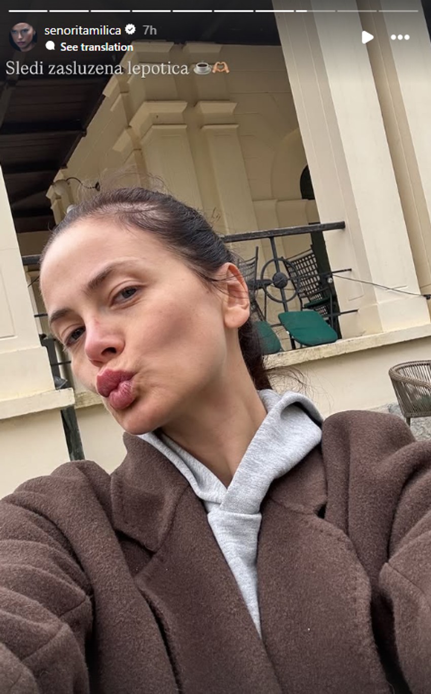 Milica Pavlović šeta bez trunke šminke