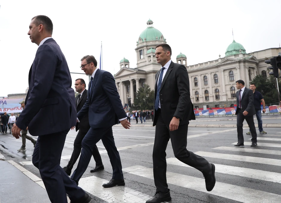 .Nakon položene zakletve Vučić je prošetao do Predsedništva