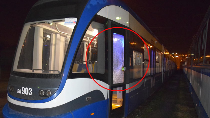 Ostrzelano tramwaje w Krakowie