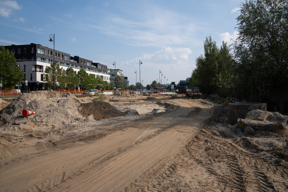 Tramwaj na WIlanów - najnowsze zdjęcia z budowy