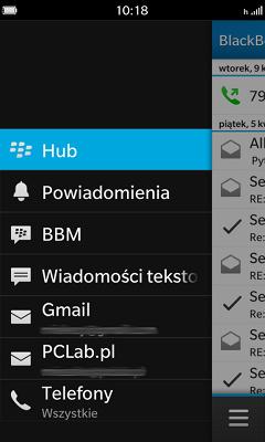 BlackBerry Hub, czyli wiadomościowe i powiadomieniowe centrum dowodzenia